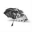 Load image into Gallery viewer, Stylish Graphic Umbrella | Foldable Rain Gear for Trendsetters, Unique Gift for Him and Her, Perfect for Stormy Days, Black and White Art