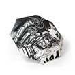 Load image into Gallery viewer, Stylish Graphic Umbrella | Foldable Rain Gear for Trendsetters, Unique Gift for Him and Her, Perfect for Stormy Days, Black and White Art