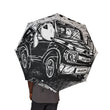 Load image into Gallery viewer, Stylish Graphic Umbrella | Foldable Rain Gear for Trendsetters, Unique Gift for Him and Her, Perfect for Stormy Days, Black and White Art