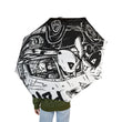 Load image into Gallery viewer, Stylish Graphic Umbrella | Foldable Rain Gear for Trendsetters, Unique Gift for Him and Her, Perfect for Stormy Days, Black and White Art
