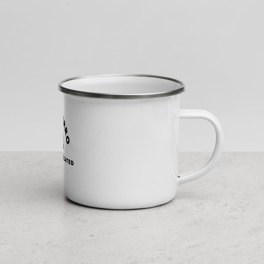 White Rocco Enamel Mug