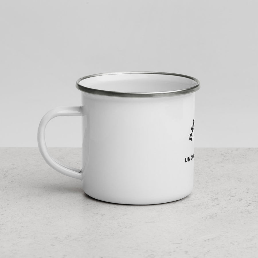 White Rocco Enamel Mug